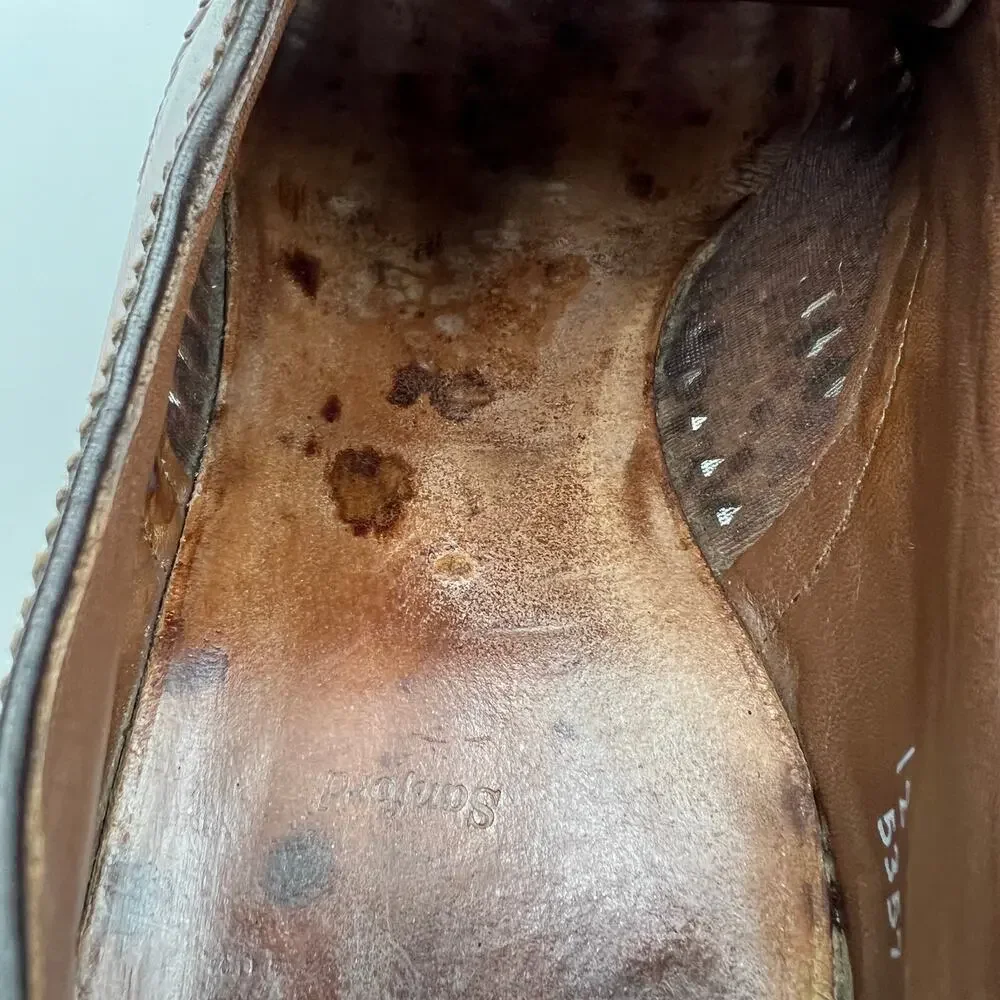 Allen Edmonds Sanford Leather Lace Ups In Oak Brown
